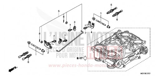THROTTLE BODY (COMPONENT PARTS) VFR800XD de 2013